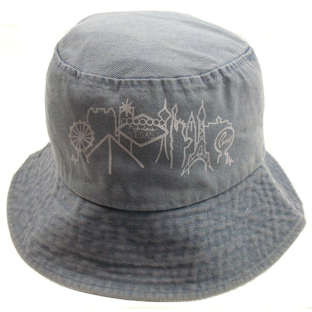 Rivalry Runway Blue Jean Bucket Hat Las Vegas Paris High Roller Strat Luxor NY